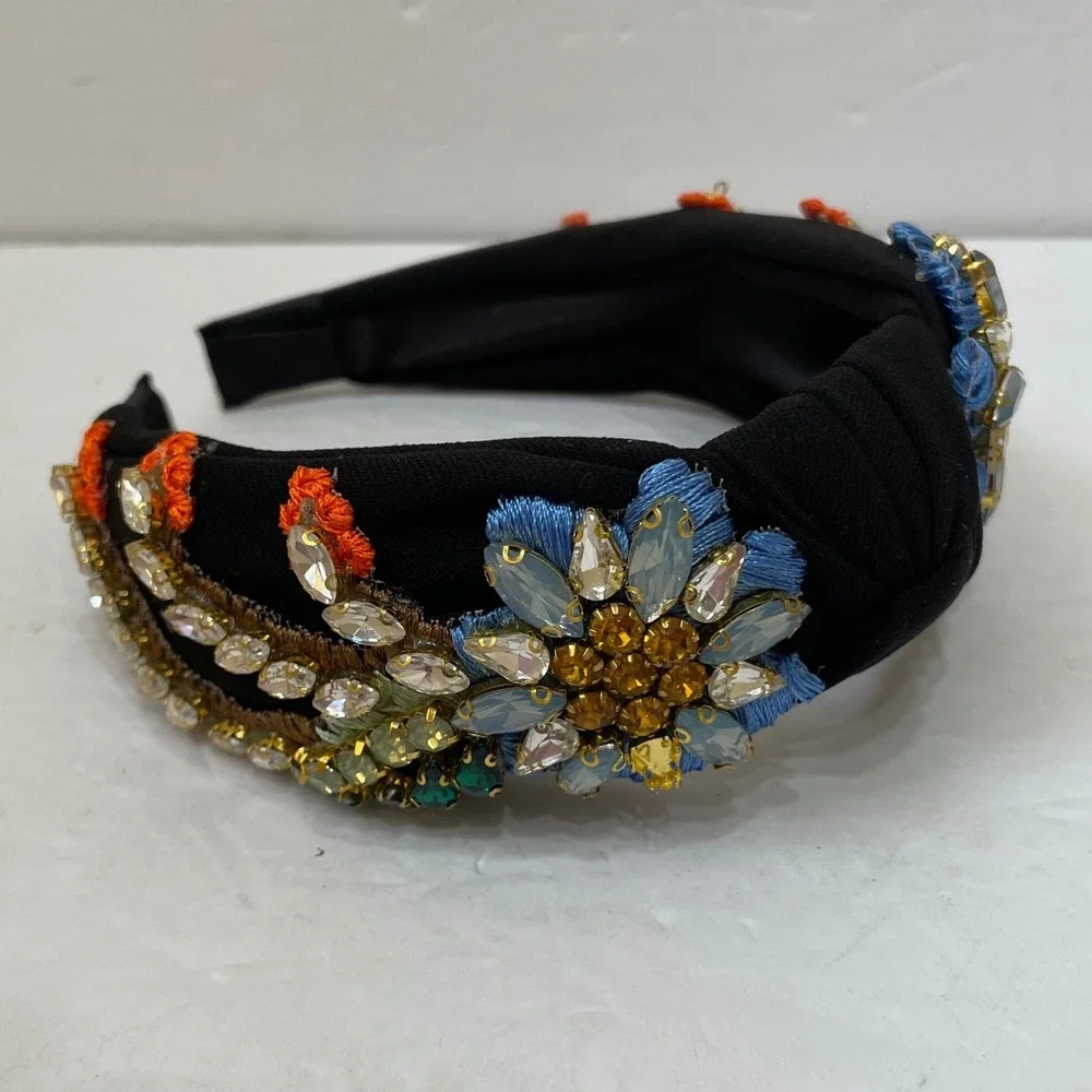 BAROQUE RHINESTONE CRYSTAL EMBROIDERED‎ HEADBAND